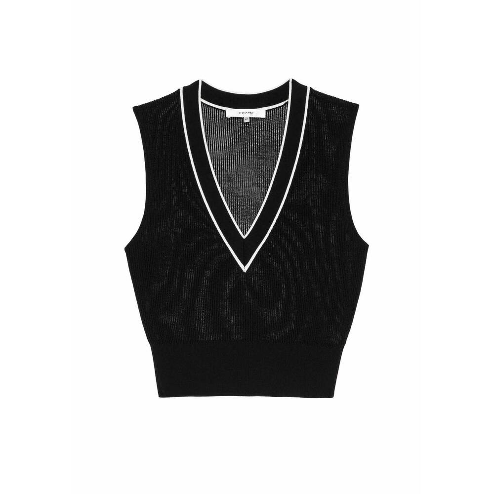 NEW FRAME women's varsity vest in black